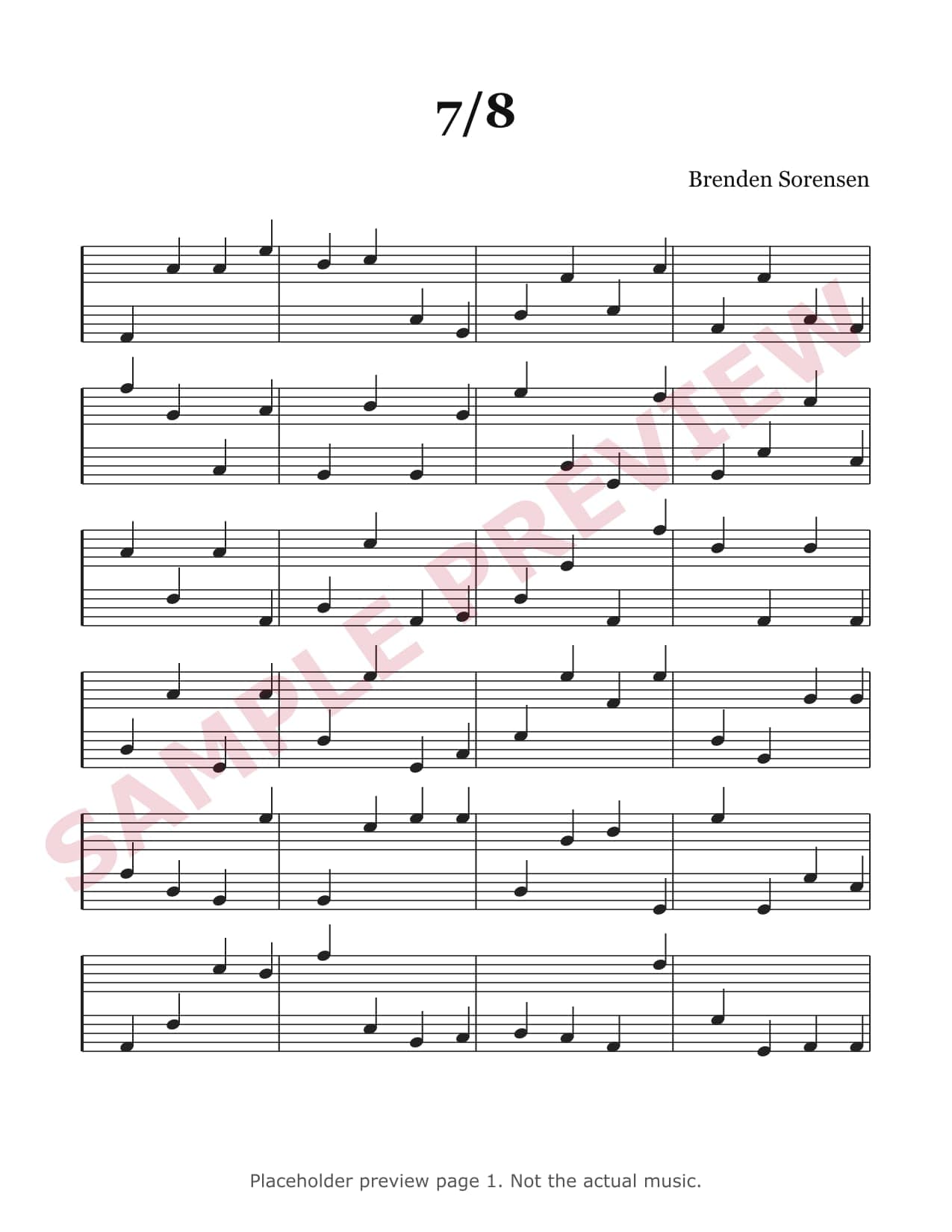 Preview of page 1 of 7/8 (placeholder, not the actual music)